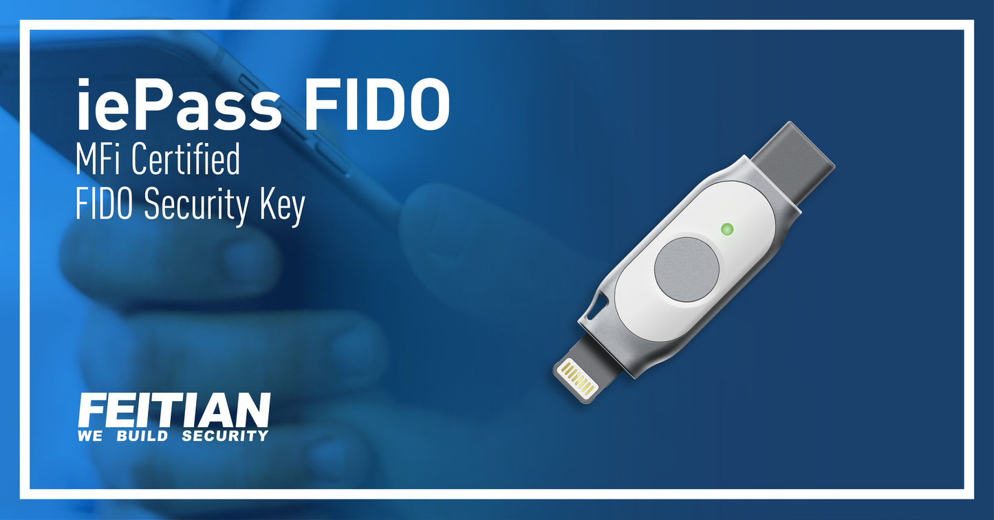 FEITIAN iePass FIDO2 FIDO U2F USB-C + Lightning Security Key (Casing: K44) - FEITIAN Technologies US