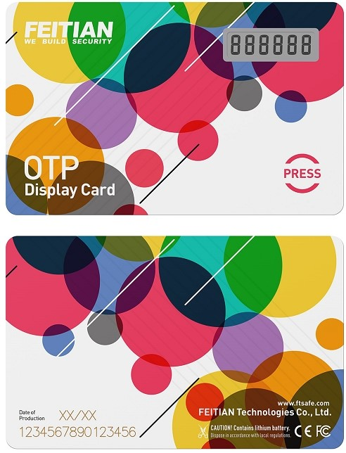 OTP OATH Time-Based [TOTP] 2FA Display Card | VC-200E